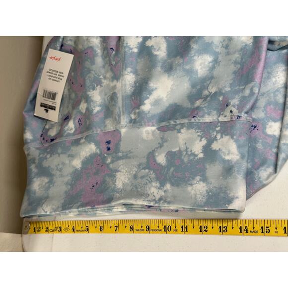 Wildfox Leggings Womens XL Watercolor Spill Tie Dye High Rise Cropped Workout - Picture 9 of 11